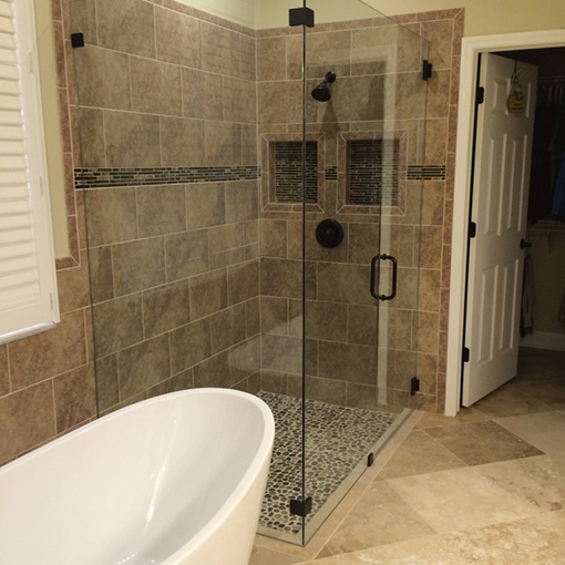 Tub and Shower Pic in a Bathroom Remodel